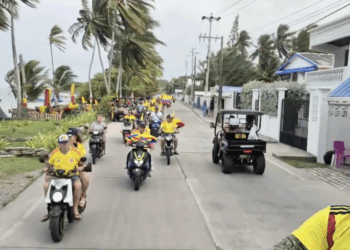 Así estuvo la caravana abelardista ayer en San Andrés, recorriendo varios sectores de la isla. 